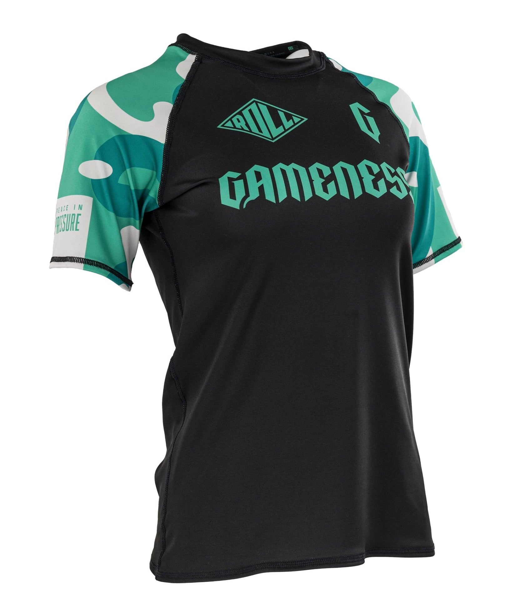 Gameness Women's Short Sleeve Bravo Rashguard Black Teal