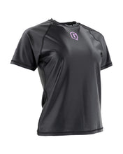 Gameness Women's Short Sleeve Evreda Rash Guard Black Purple