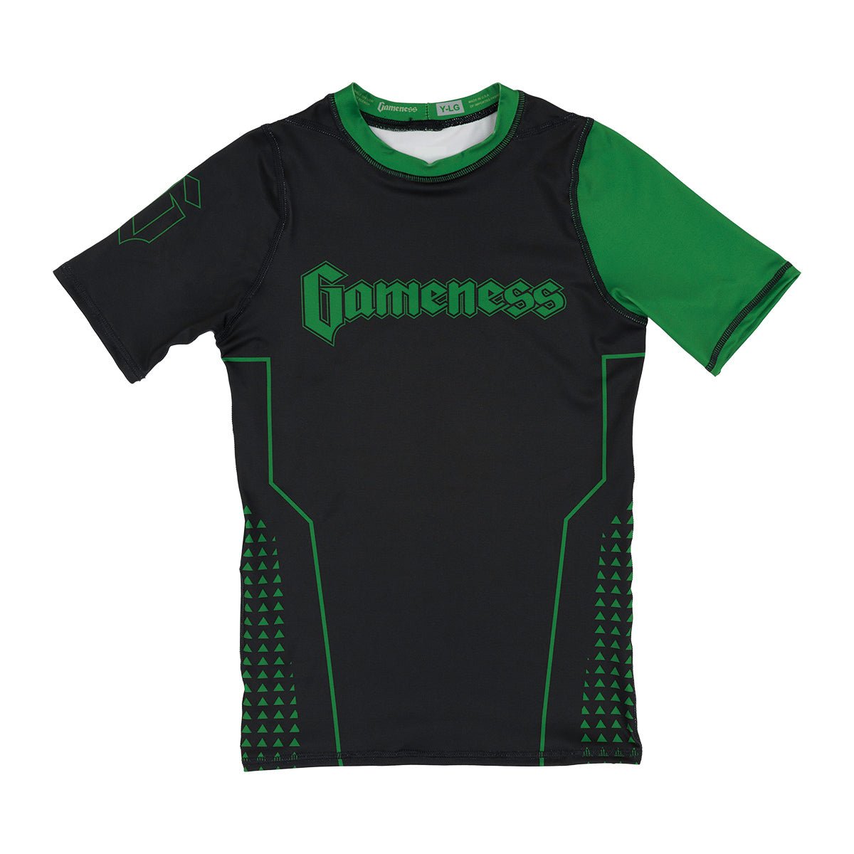 Gameness Youth Short Sleeve Ranked Rashguard Green