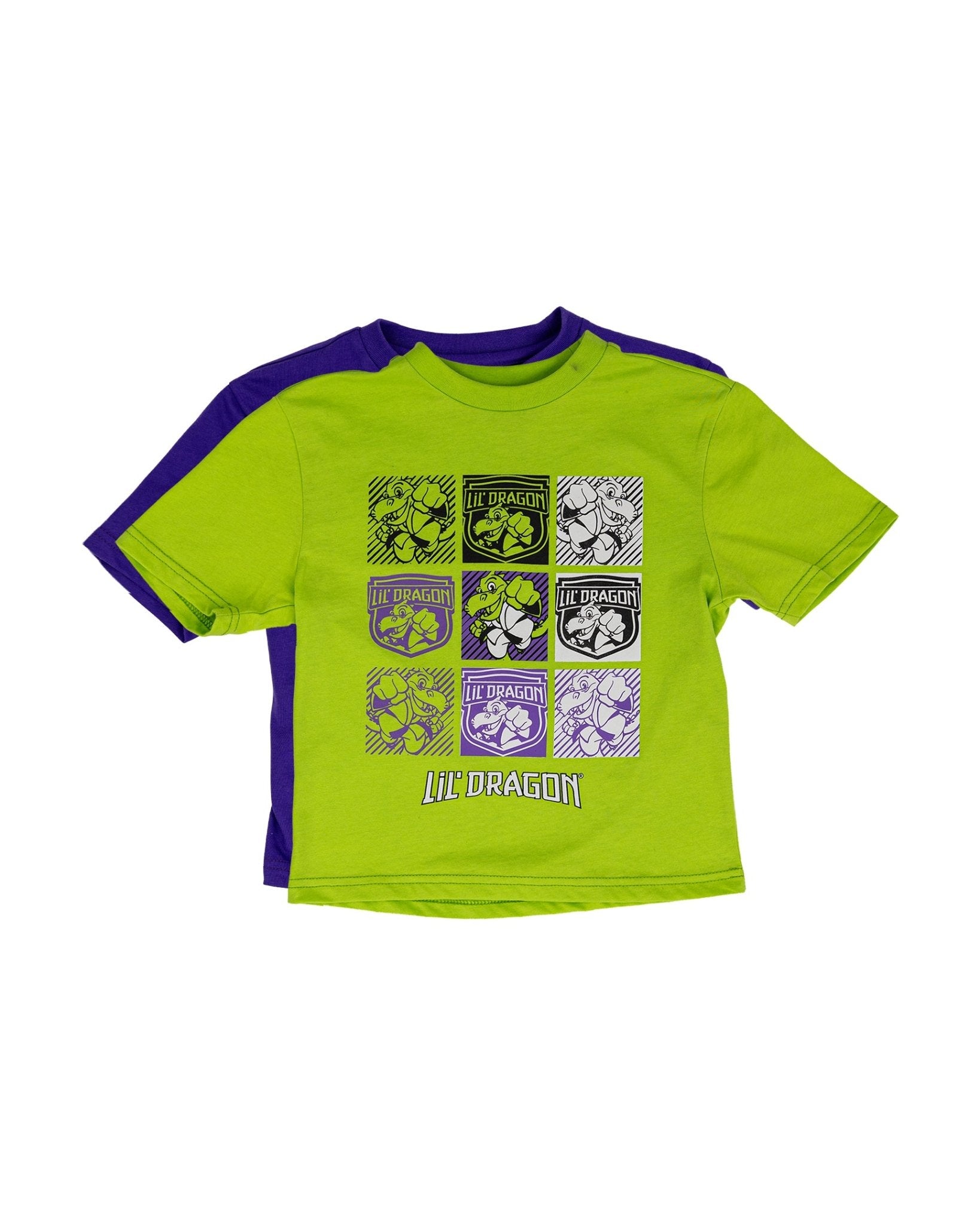 Kid's Lil' Dragon Multiprint Tee Lime Green
