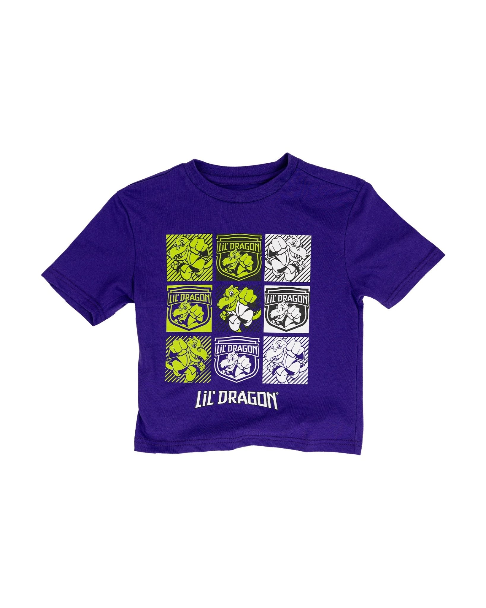 Kid's Lil' Dragon Multiprint Tee Purple