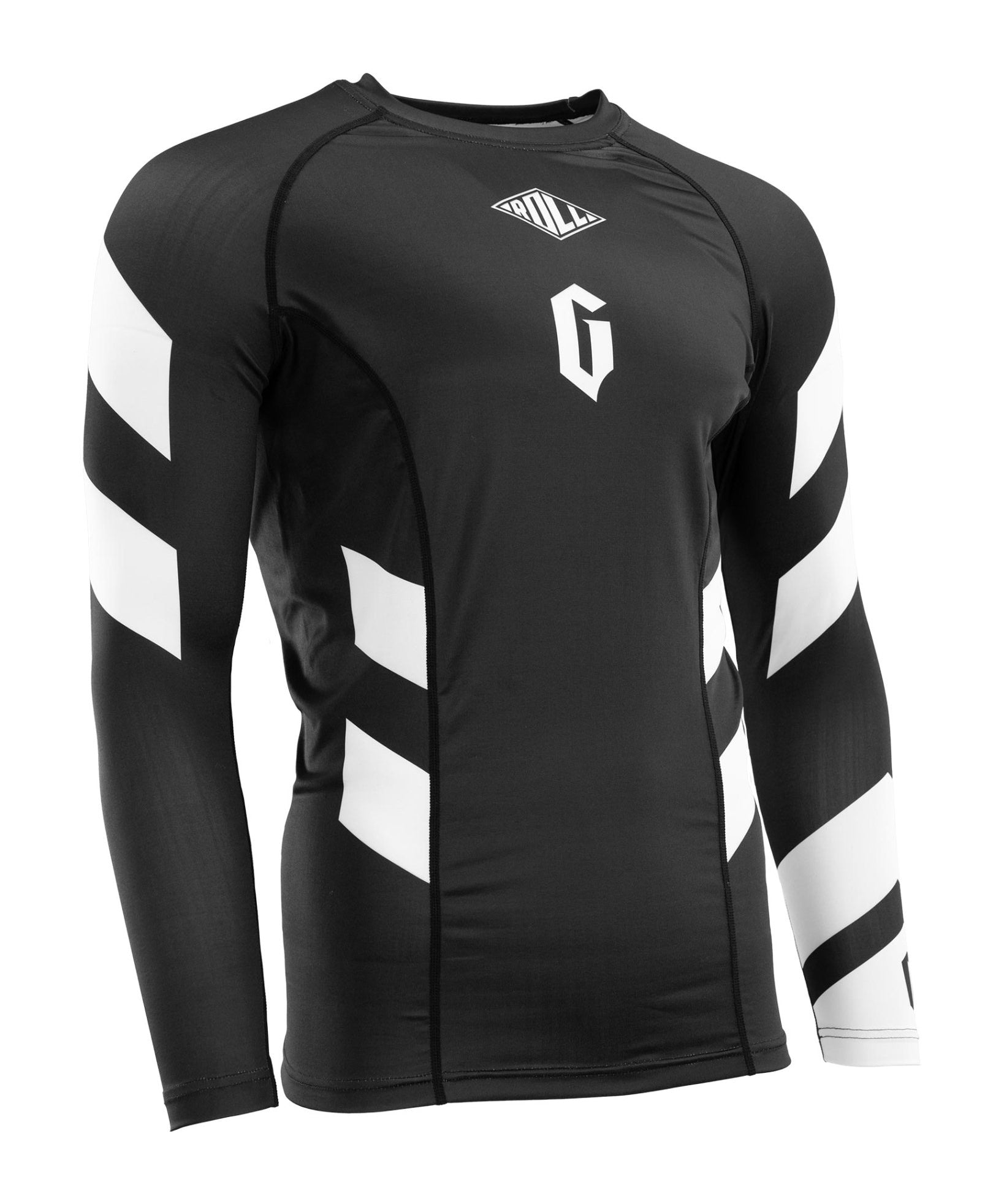 Men's Long Sleeve Pro Ranked Rash Guard Black