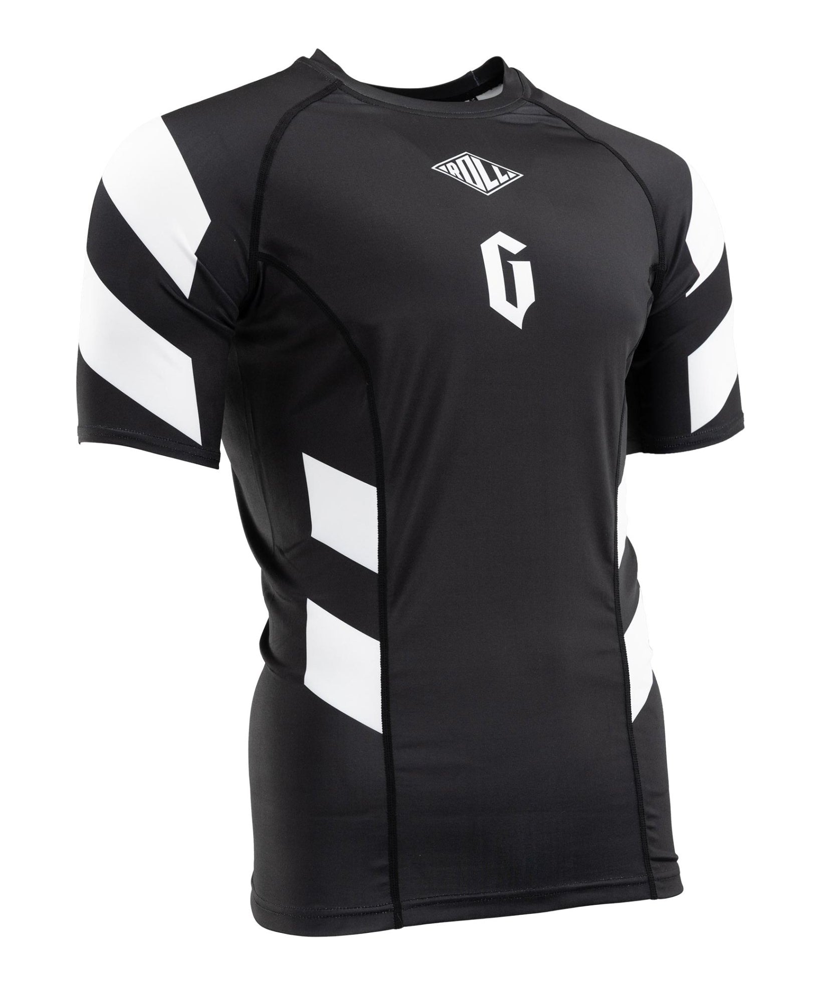 Men's Short Sleeve Pro Ranked Rash Guard Black