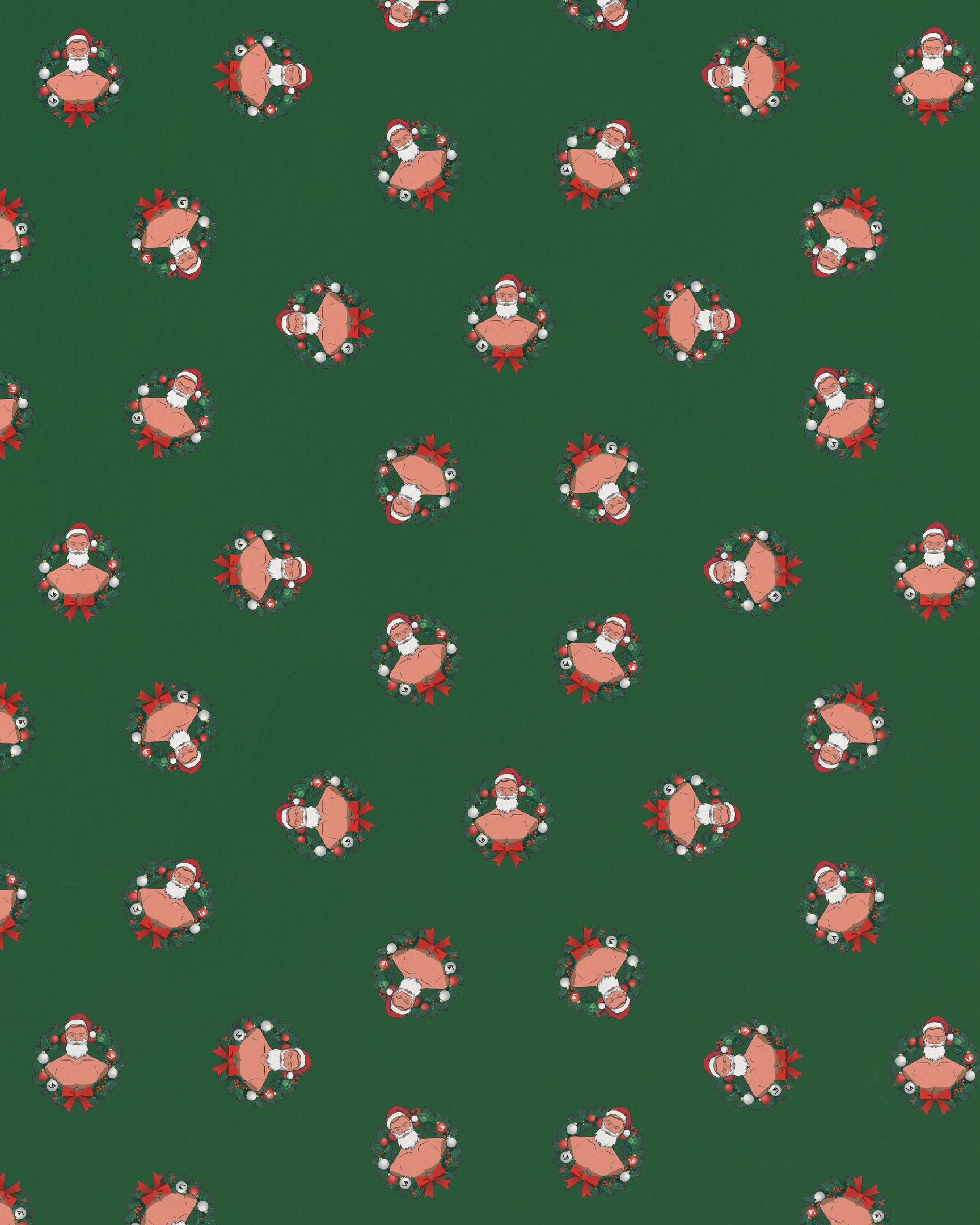 Santa BOB Wrapping Paper Green