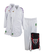 Punok Takyon Kumite Gi - Purple and Pink Set White