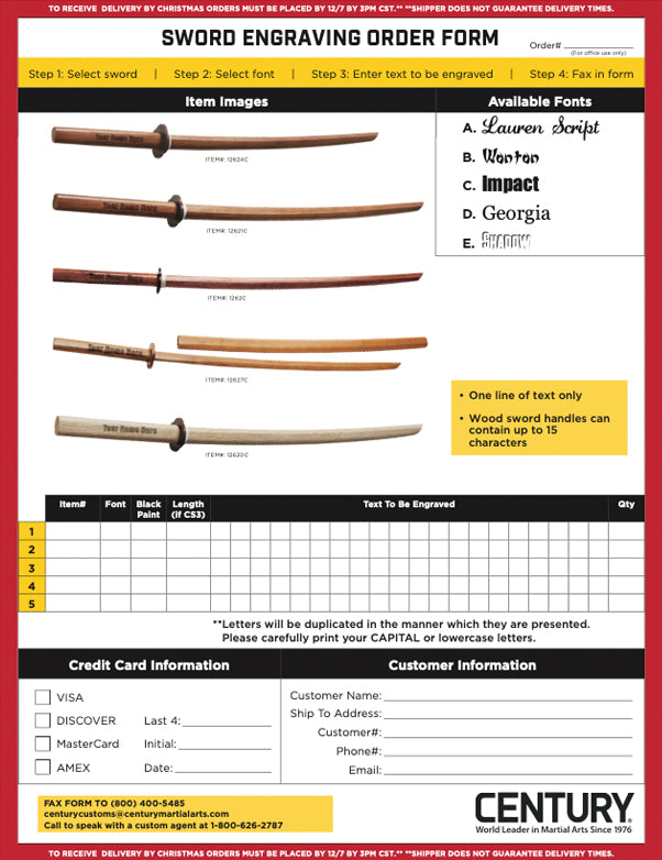 sword engraving form