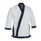 12 oz. Traditional Tang Soo Do Jacket with Cuff White Navy