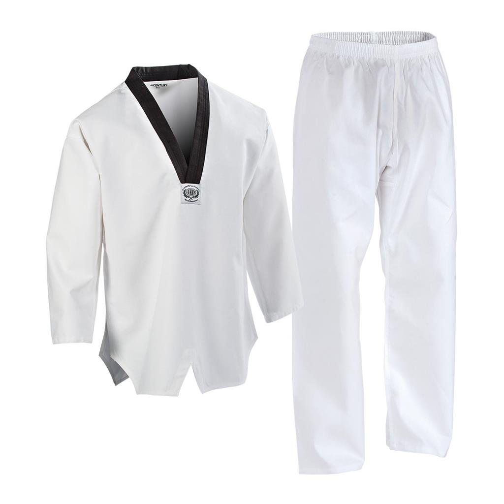 7 oz. Middleweight TKD Student Uniform White/Black