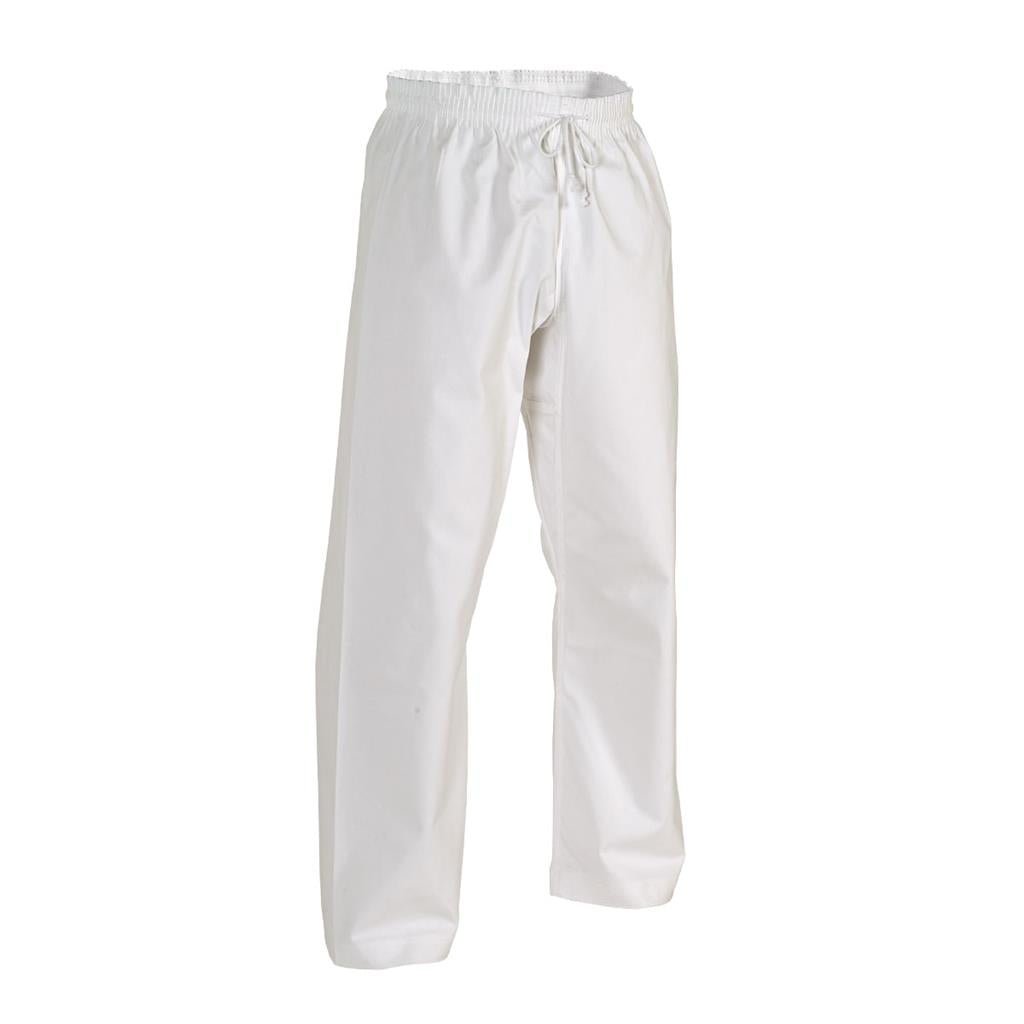 8 oz. Middleweight Brushed Cotton Elastic Waist Pants White