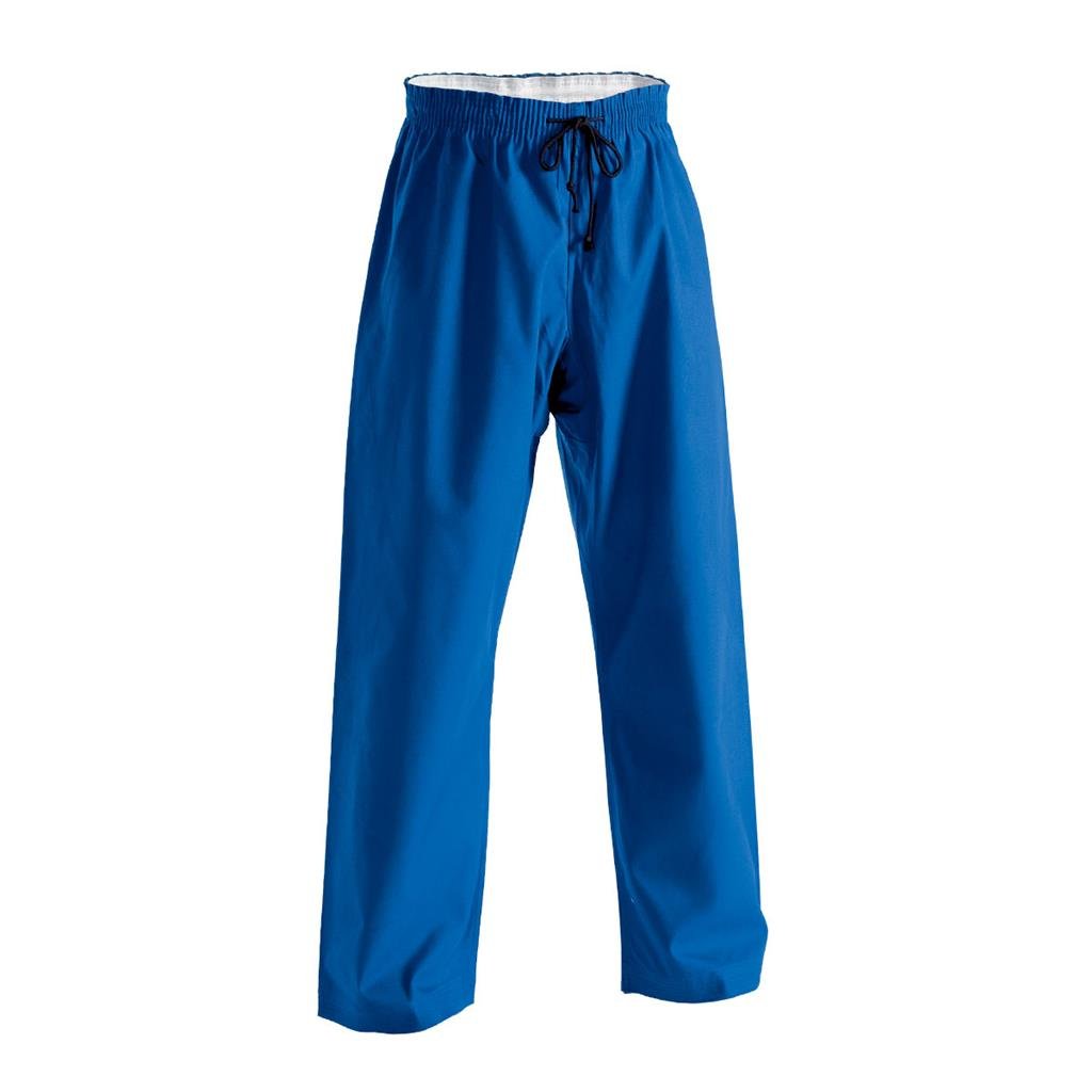8 oz. Middleweight Brushed Cotton Elastic Waist Pants Blue
