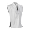 8 oz. Middleweight Brushed Cotton Sleeveless Traditional Jacket White