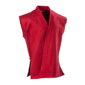8 oz. Middleweight Brushed Cotton Sleeveless Traditional Jacket Red