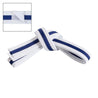 Adjustable Striped White Belt White/Blue