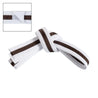 Adjustable Striped White Belt White/Brown