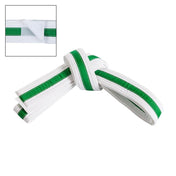 Adjustable Striped White Belt White Green