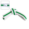 Adjustable Striped White Belt White/Green