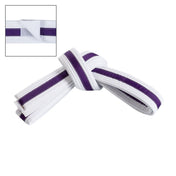 Adjustable Striped White Belt White Purple