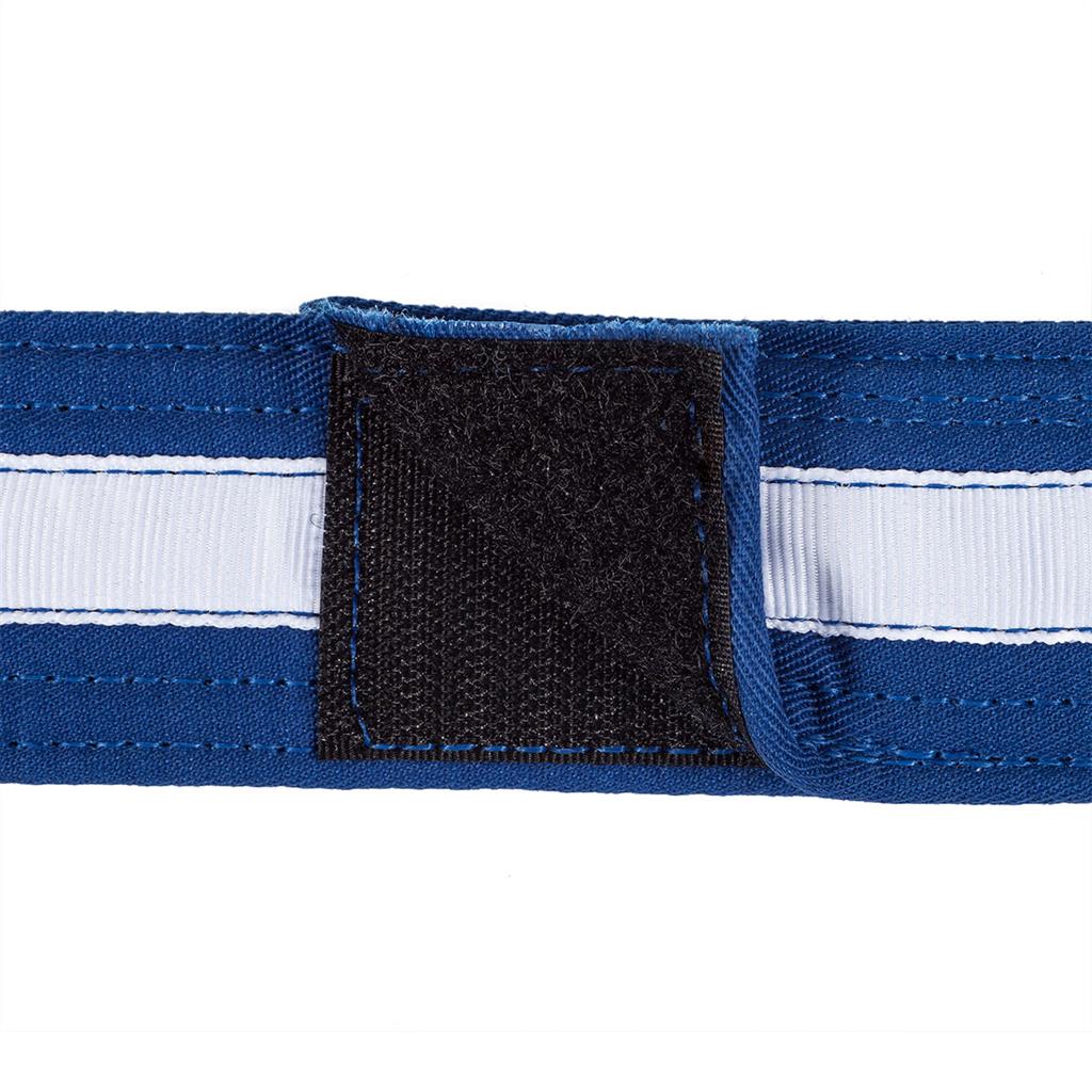 Adjustable White Striped Belt