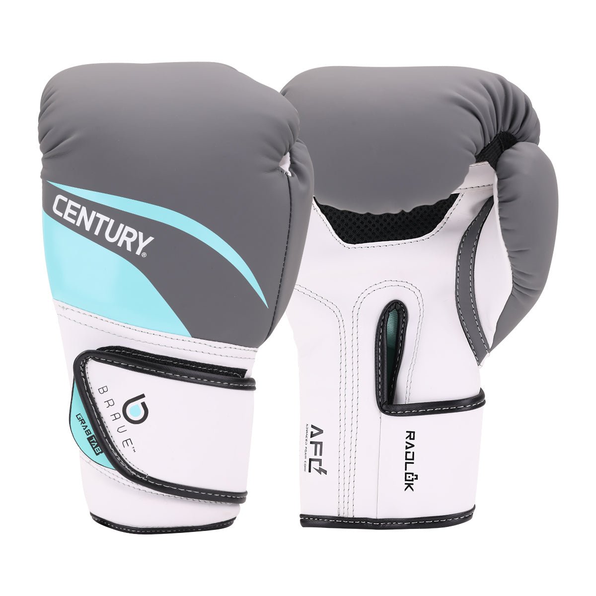 Brave Women's Boxing Gloves - White/Teal 10 Oz. White/Teal
