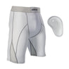 Compression Short with Cup White