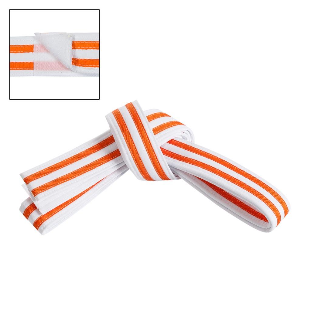 Double Striped Adjustable Belt White/Orange