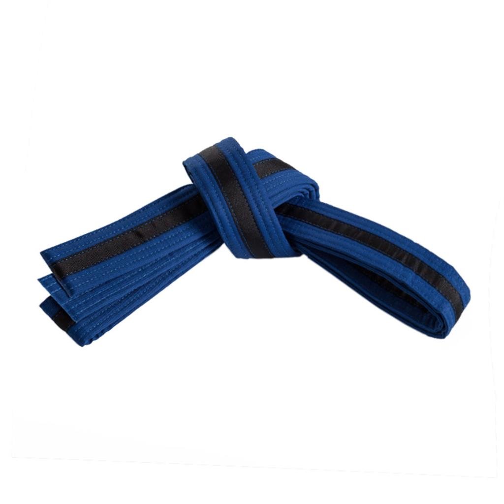 Double Wrap Black Striped Belt Blue/Black