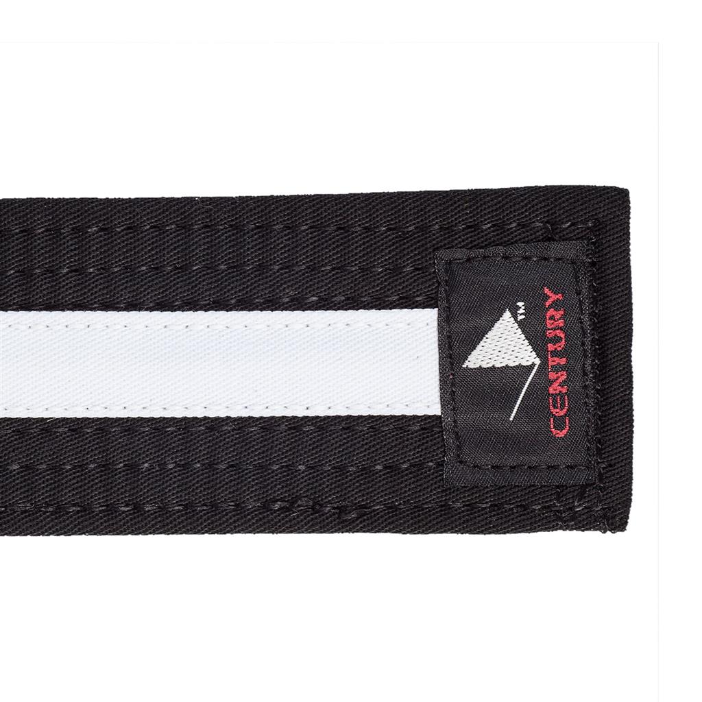 Martial Wrap Belt – Deluxe Black Double Striped Century Arts