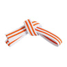 Double Wrap Double Striped White Belt White/Orange