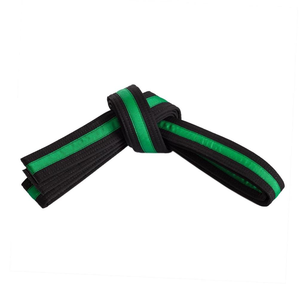 Double Wrap Striped Black Belt Black Green