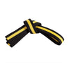 Double Wrap Striped Black Belt Black/Yellow