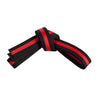 Double Wrap Striped Black Belt Black/Red