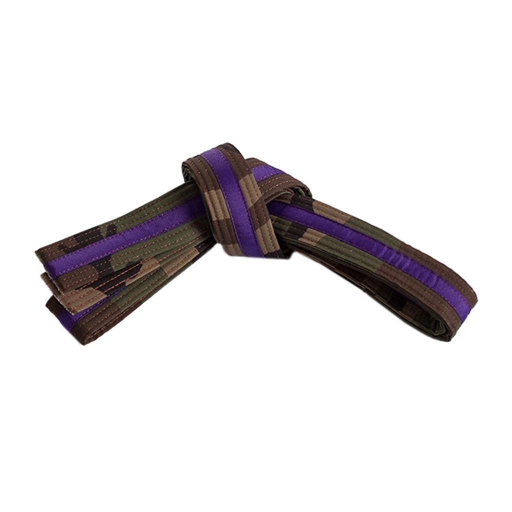 Double Wrap Striped Camo Belt Camo/Purple
