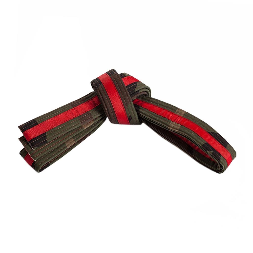 Double Wrap Striped Camo Belt Camo Red