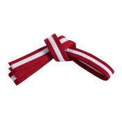 Double Wrap White Striped Belt Red White