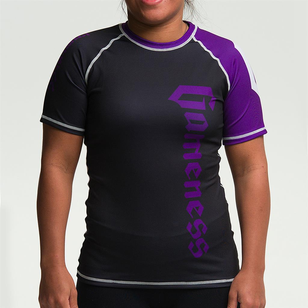 Gameness Female Short-Sleeve Pro Rank Rash Guard Purple