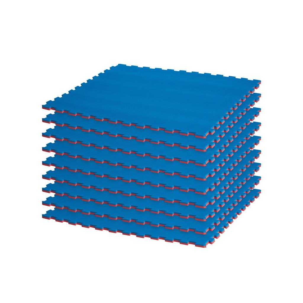 Red reversible-2-color-34-thick-puzzle-sport-mat-kit-bluered-132024