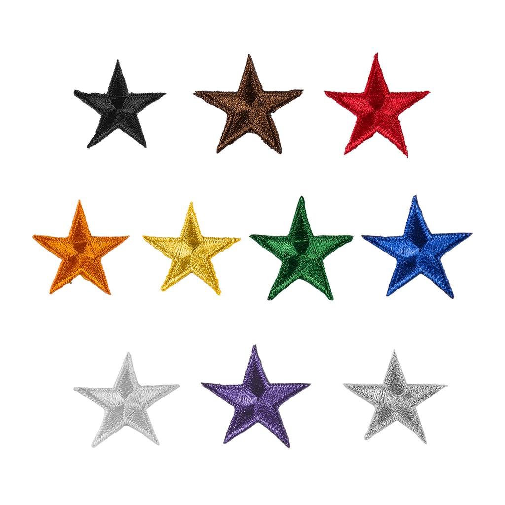 Star Patches - 10 Pack 1" Purple