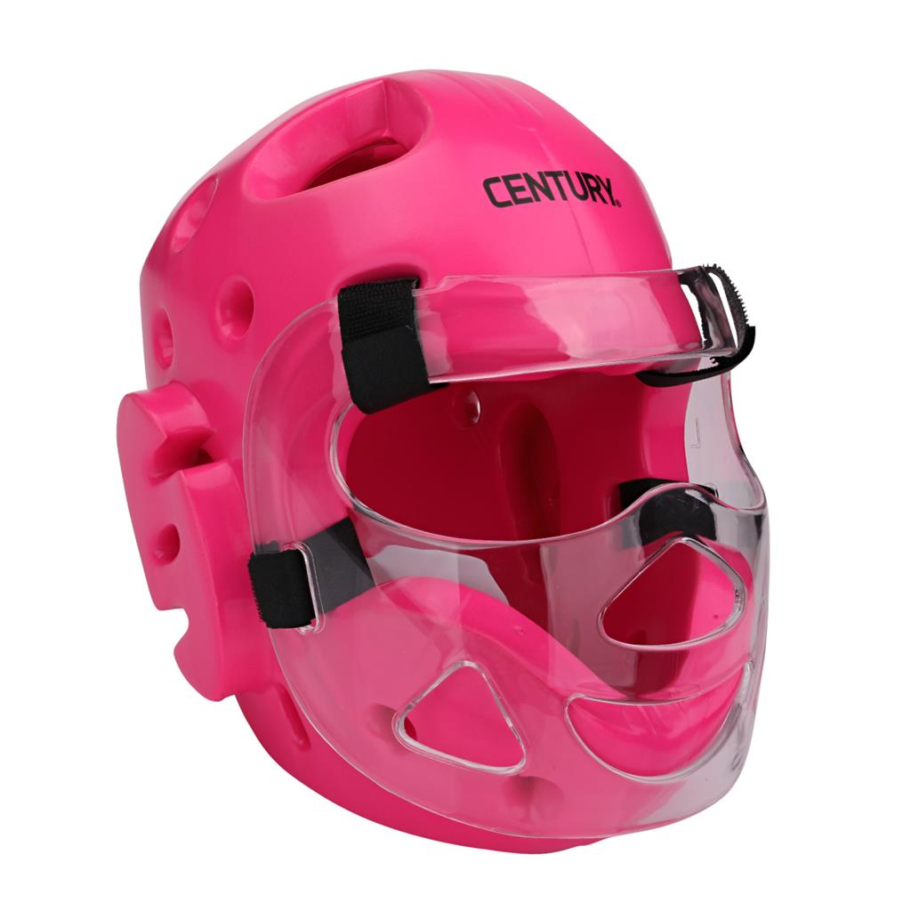 Student Sparring Headgear with Face Shield Neon Pink